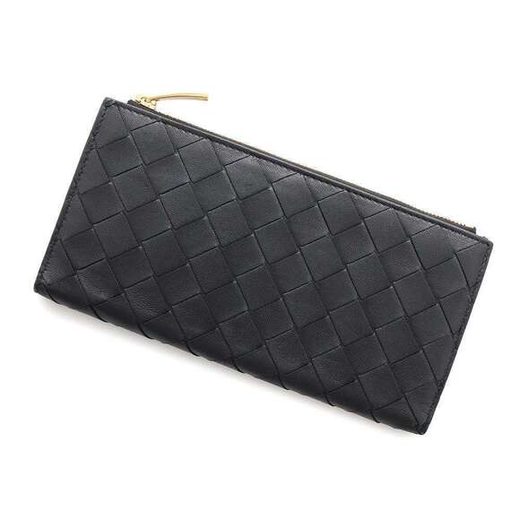 Bottega Veneta Handbags - Bottega Veneta Long Wallet Intrecciato Leather Bifold Black